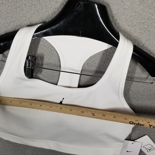 Jordan Sport Bra Women's Large White Mid-Support Padded Jumpman FB6872-100 Nike - Picture 4 of 9