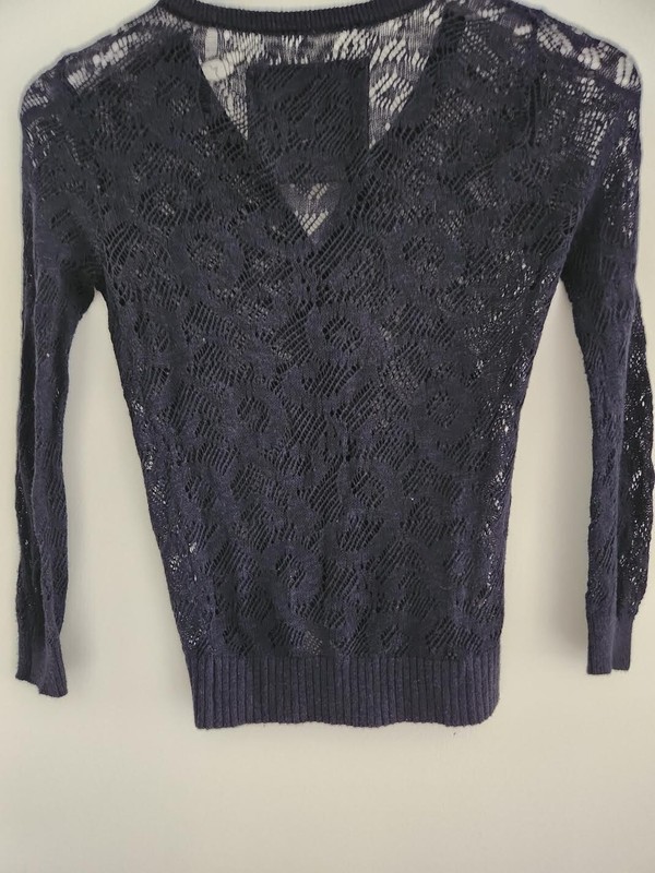 Abercrombie Girl's Beautiful Black Lace Cardigan- M