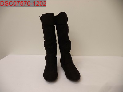 knee high low wedge boots