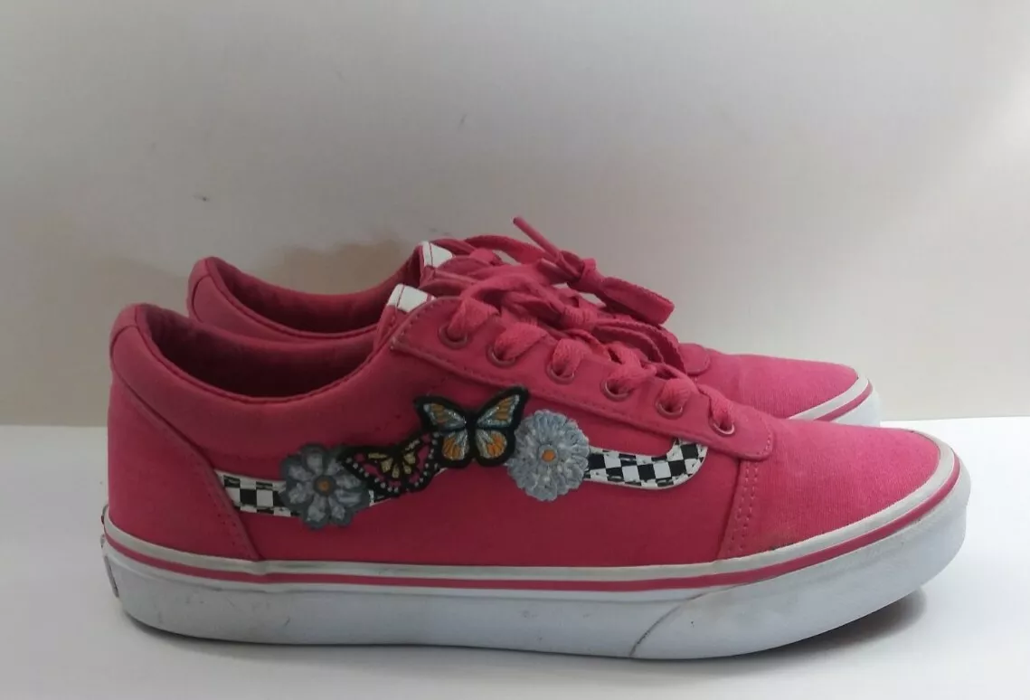 Pink top flower vans