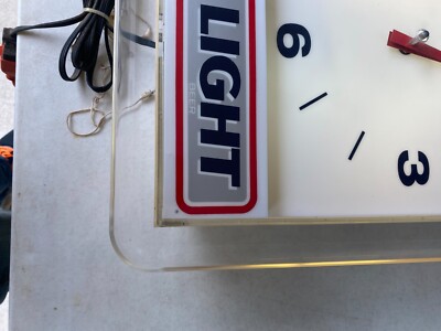 Vintage Bud Light Beer Advertising Clock with Light Works Great | eBay