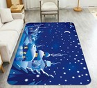 3D Moon Star Snowman A39 Christmas Game Non Slip Rug Mat Photo Carpet Zoe