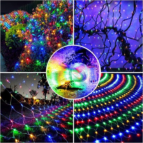 Mesh Net Multicolor Christmas Outdoor Garden Lights Solar Powered String Lights - Picture 6 of 12