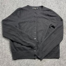 Alex Marie Women's Black Cardigan Sweater Cashmere Button Closure Size L