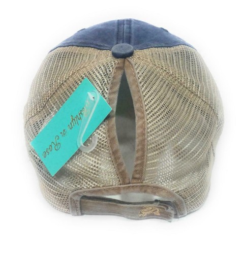 Ponytail Hat Cap Leopard Sunflower Yall Cross USA Rodeo Bad Hair Believer Serape - Picture 14 of 19