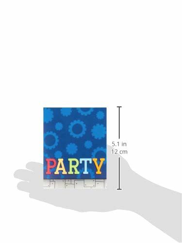 Creative Converting 332225 Party Robots Foldover Invitation - Picture 3 of 3