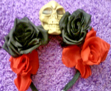 Day of The Dead Headband Costume Rose Flower Crown Mexican Headpiece COSPLAY
