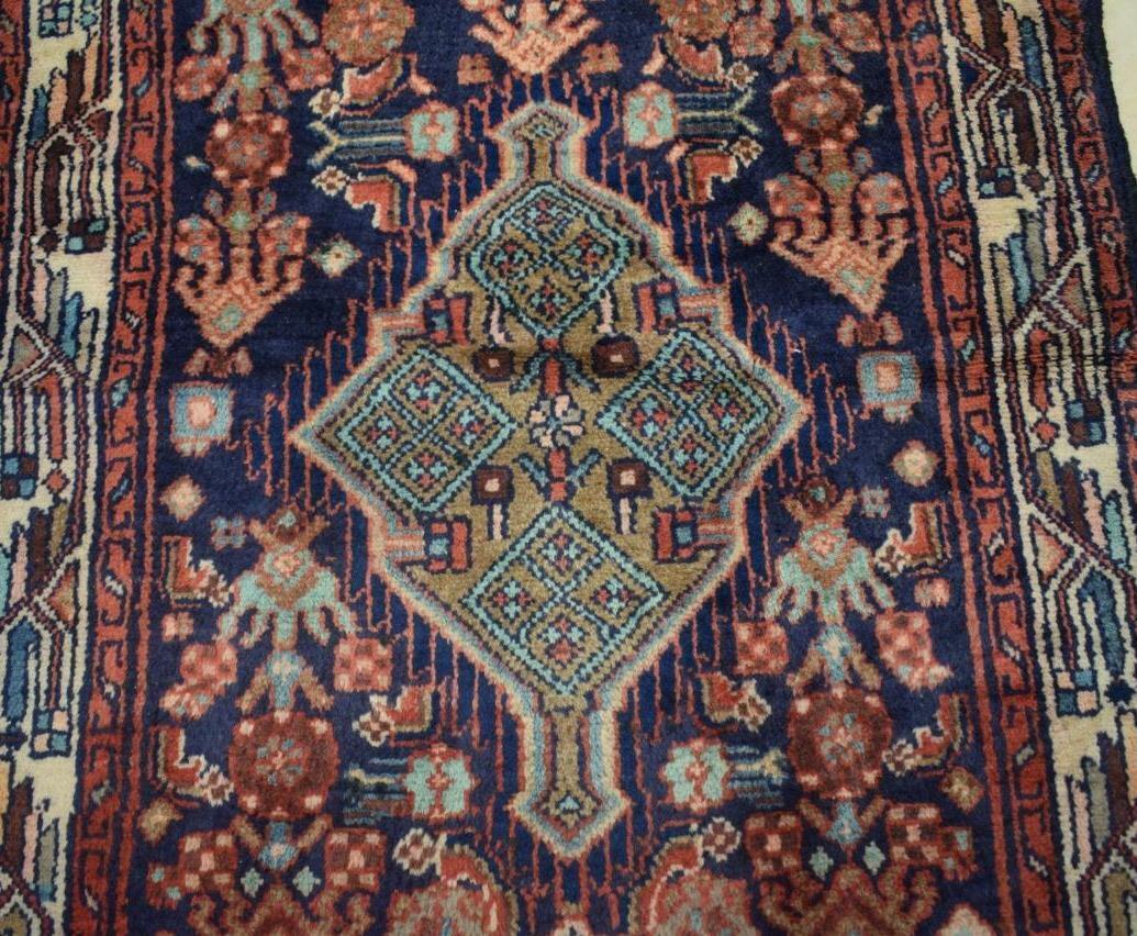 2'9 x 10 Geometric Vintage Kurdish Tribal Handmade Oriental Wool Area Rug Runner