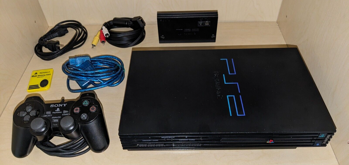 Boxed Japan PlayStation 2 System 50000 Black + Network