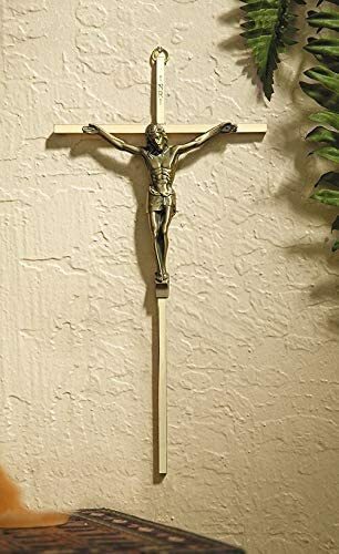 Gold Toned Catholic Crucifix Cross for Decoration and Gift Giving, 10 In - Bild 1 von 6