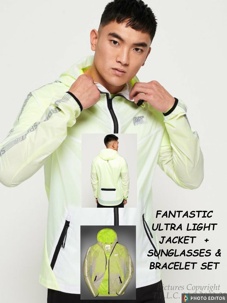 NEW FLOURESCENT YELLOW/WHITE RUNNING/JOGGING FEATHERWEIGHT