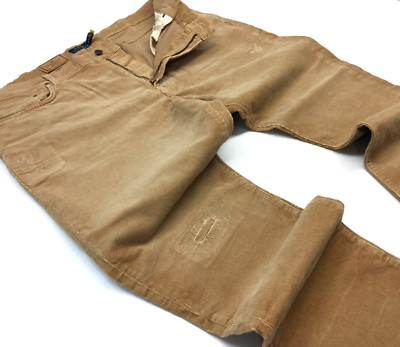 Polo Ralph Lauren Repaired Corduroy Camel Tan Brown Stretch Pants Sullivan Slim