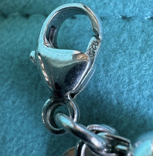 Tiffany Perlenarmband blau Herzanhänger - Bild 8 von 13