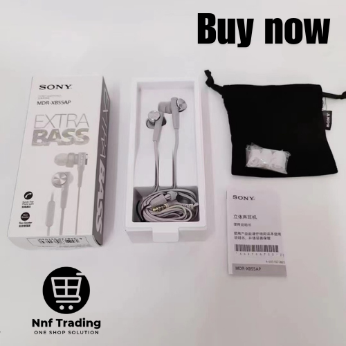 Sony MDR-XB55AP Negro - Auriculares In-Ear con cable, sonido más potente y micrófono