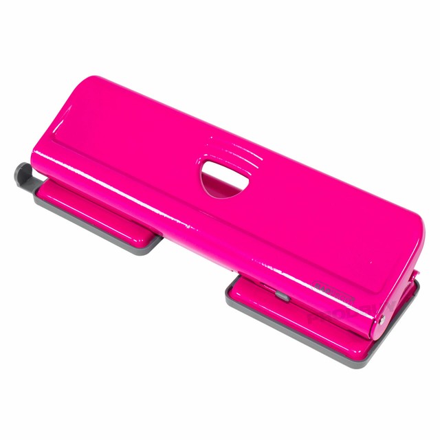 Rapesco Hot Pink A4 4 Four Hole Paper Punch Puncher Ring Binder 1385
