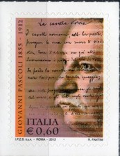 2012 italia repubblica Giovanni Pascoli MNH