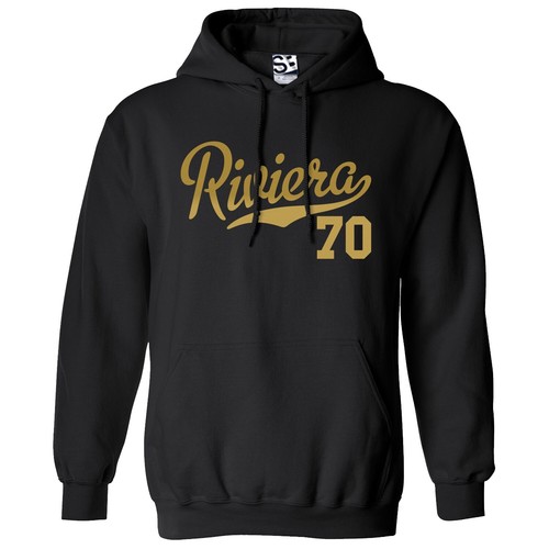 Riviera 70 Script HOODIE | 1970 V8 Lowrider Classic Car Jersey Hooded Sweatshirt - Picture 17 of 34