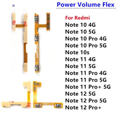 For Redmi Note 10 11 11s 12 Pro Plus Power On Off Volume Side Button Key Cable