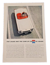 1959 Chevrolet Corvette Convertible V8 Original Chevy Color Print Ad Ships Free