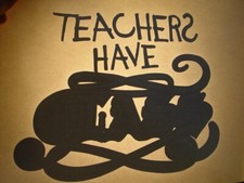 TEACHERS HAVE CLASS 1970's VINTAGE SCHOOL IRON ON TRANSFER -NICE, B-19