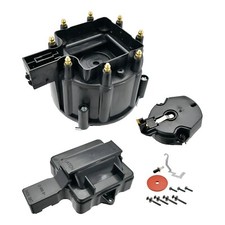 Chevy GM Black HEI Large Distributor Cap Rotor Kit SBC BBC 305 327 350 396 454
