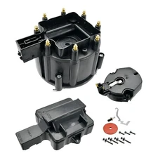Chevy GM Black HEI Large Distributor Cap Rotor Kit SBC BBC 305 327 350 396 454