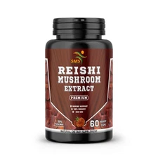 Pure Reishi Mushroom Extract 20:1 Organic Strong Capsules (Ganoderma Lucidum)