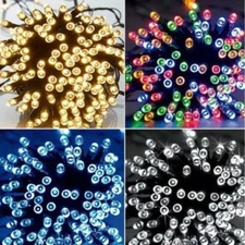 Solar Powered Rope Fairy String Lights Waterproof Outdoor Garden Pool Decoration