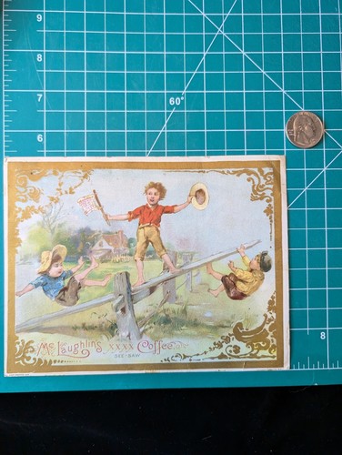 McLaughlin's XXXX Kaffee Wippe 1892 viktorianische Sammelkarte Werbung siehe Detail - Bild 9 von 9