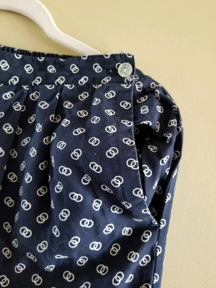 David Brooks Womens Casual Pants Size 8 Light weight Blue Geometric Design - Image 3 of 4