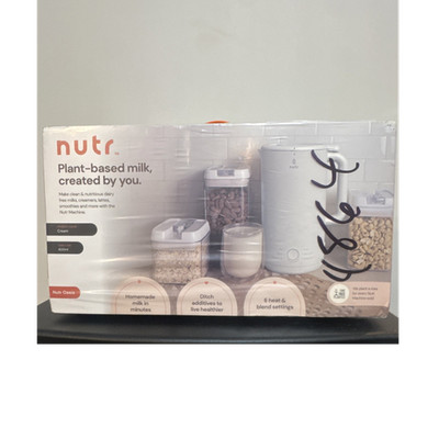 Nutr Oasis Plant-Based Milk Maker 700W Electric White Nut Milk Appliance