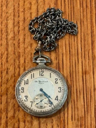 Parts / Repair Antique Elgin Watch Co 17 Jewel The Boulevard Pocket Watch USA
