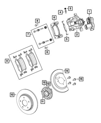 Genuine Mopar Disc Brake Caliper Assembly Remanufactured Right R8318172AB
