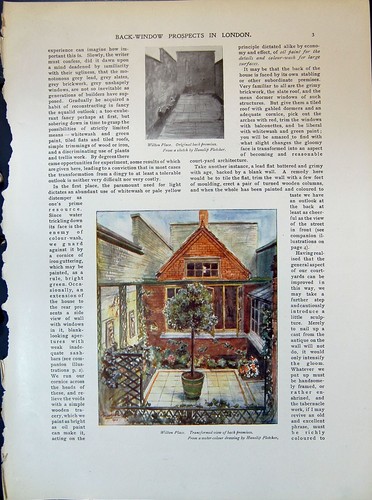 Old Wilton Place Windows Plants Hanslip Fletcher Montagu Square 1903 20th