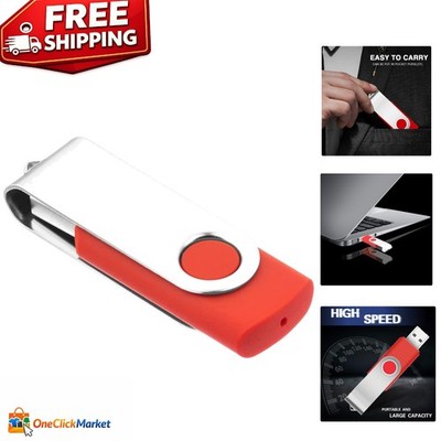 Fast 1GB USB Flash Drive with 360 Swivel Cap - Perfect for Business and School