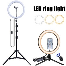 33cm LED Selfie Ring Light with Tripod Dimmable 3 Modes Photography TikTok Live