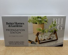 Better Homes  Gardens Plant Propagation Station 3 Round Glass Vases  1 Stand