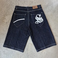 Vintage Y2K Southpole Jean Shorts Jorts Denim Baggy Hip Hop Grunge Blue 37x16