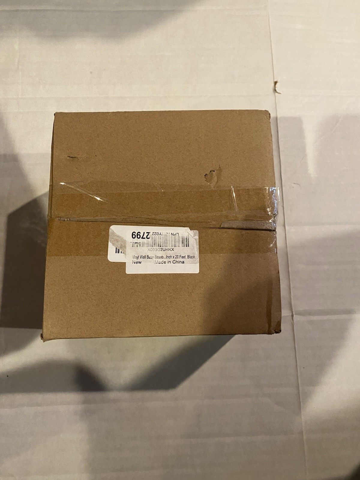 4-Inch by 20-Feet Adhesive Back Vinyl Wall Base, Black New In Box