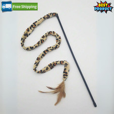 Cat Teaser Wand Indoor Interactive Kitten Fun Toy Teaser Exercise Feather Wand