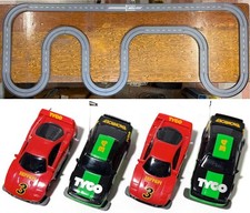 1993 Unused DOUBLE TROUBLE 22ft TYCO TCR HO Slotless Car Race Set with 4 Cars 
