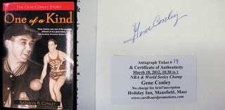 Gene Conley (D. 2017) Signed Autographed Basketball Baseball Hardcover Book