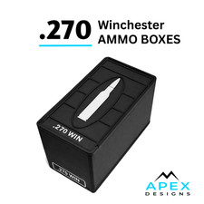 .270 Winchester Ammo Box Ammo Storage Case for Reloading Range Hunting