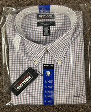 Kirkland Men's Traditional Fit Non-Iron Dress Shirt Multicolor 16.5 X 36/37