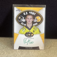 2014 Leaf US Army All-American Bowl Tour Green Ink 20/25 Kyle Allen #TA-KA1 Auto