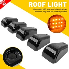 5pcs Solar Powered Cab Light Led Wireless Cab Roof Lights Amber For Pickup Truck