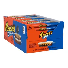 2-24 PACK! REESE'S OREO Milk Chocolate and White Creme Peanut Butter Cups