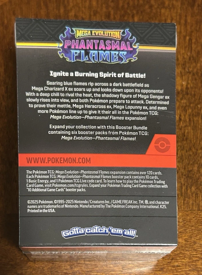 Pokemon TCG Mega Evolution Phantasmal Flames Booster Bundle NEW FACTORY SEALED - Image 2 of 2