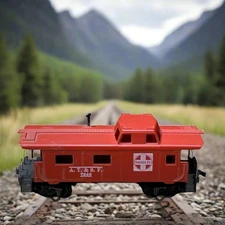 Model Railroading, A.T. & S.F. 7240, Santa Fe, Caboose, Red, HO Scale