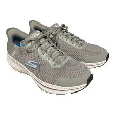 NEW Skechers GO RUN Slip-Ins Gray Men  s 10.5 Comfort Sneakers Walking Shoes
